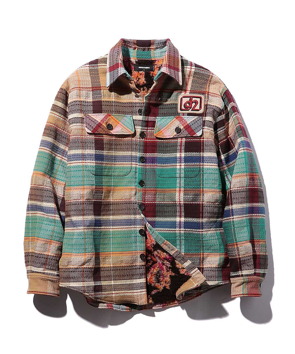 裏ボアチェックシャツジャケット | DSQUARED2 (ディースクエアード) | 雑誌Safariの公式オンラインショップ | Safari