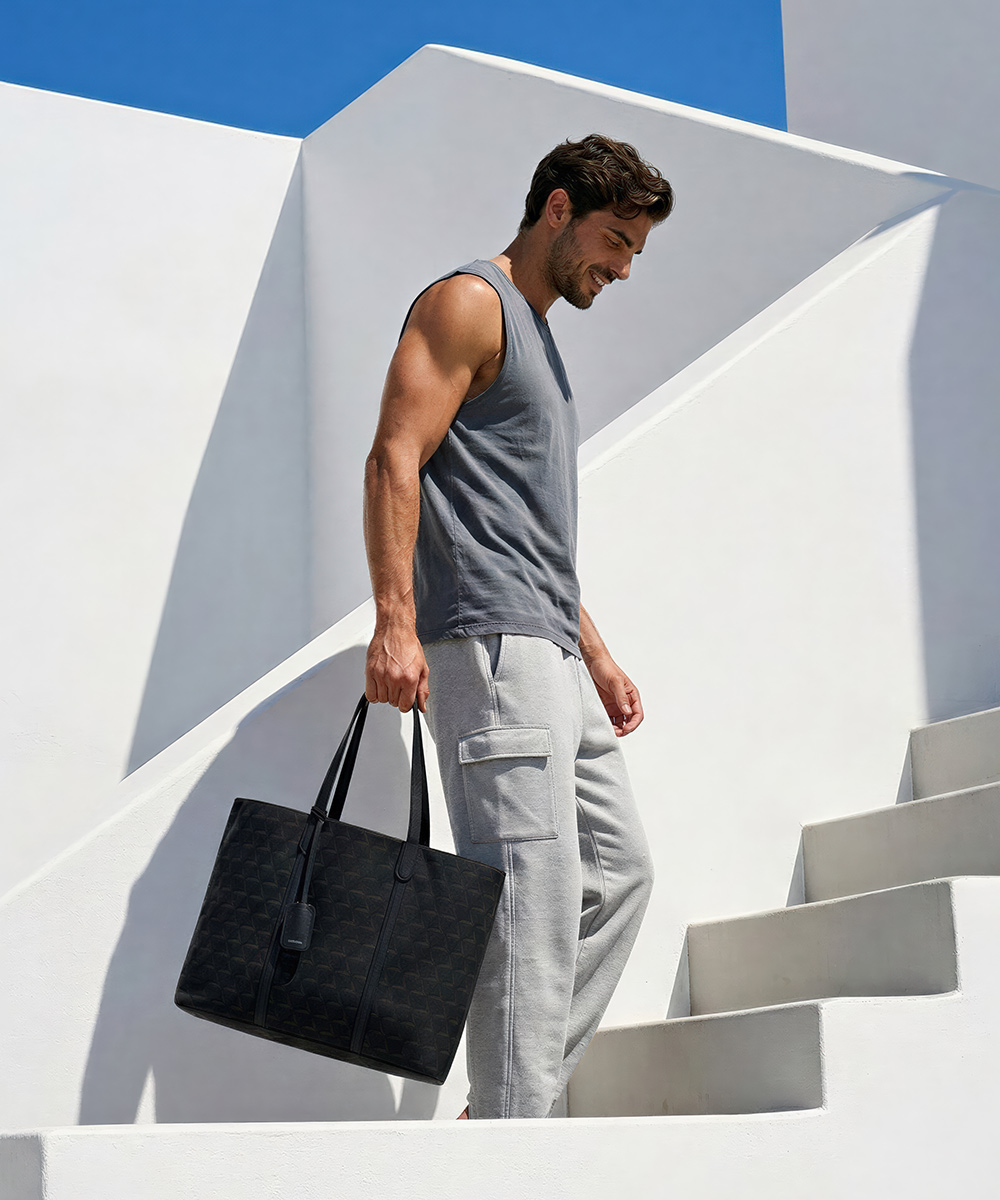 モノグラム柄 トートバッグ M ウルトラスエード Ultrasuede