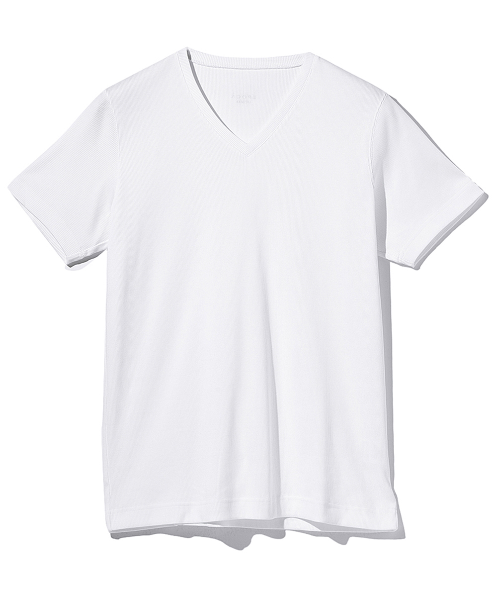 【日本製】コットンVネックTシャツ