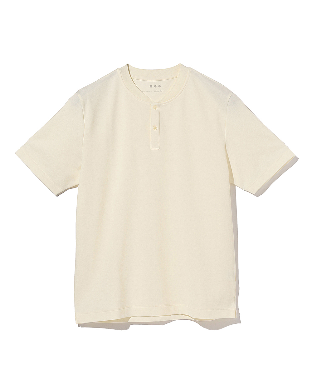 コットンヘンリーネックTシャツ