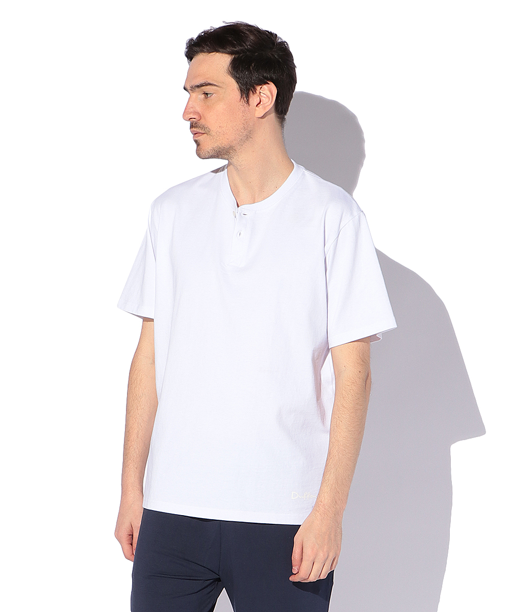 ヘンリーネックベーシックTシャツ