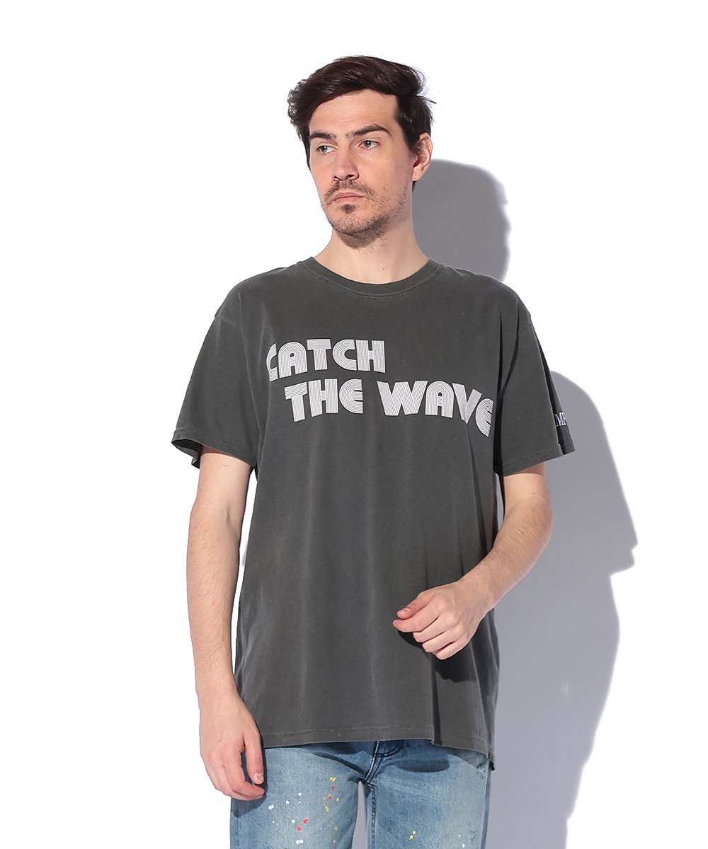別注限定 CATCH THE WAVE/キャッチ ザ ウェーブ ピグメントダイレタードプリントTシャツ