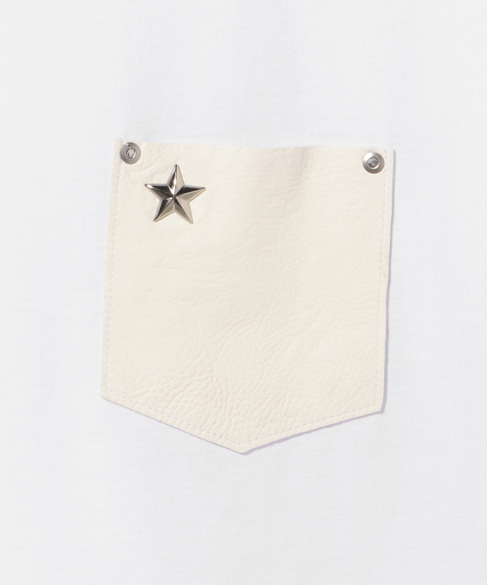 ONE STAR/ワンスター レザーポケットTシャツ