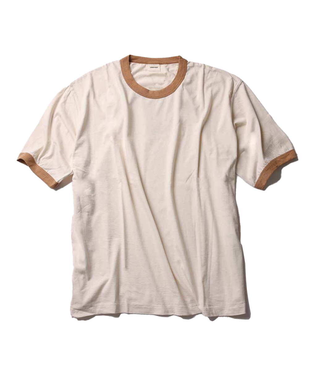 無染色 カリフォルニアオーガニックコットン リンガーTシャツ
