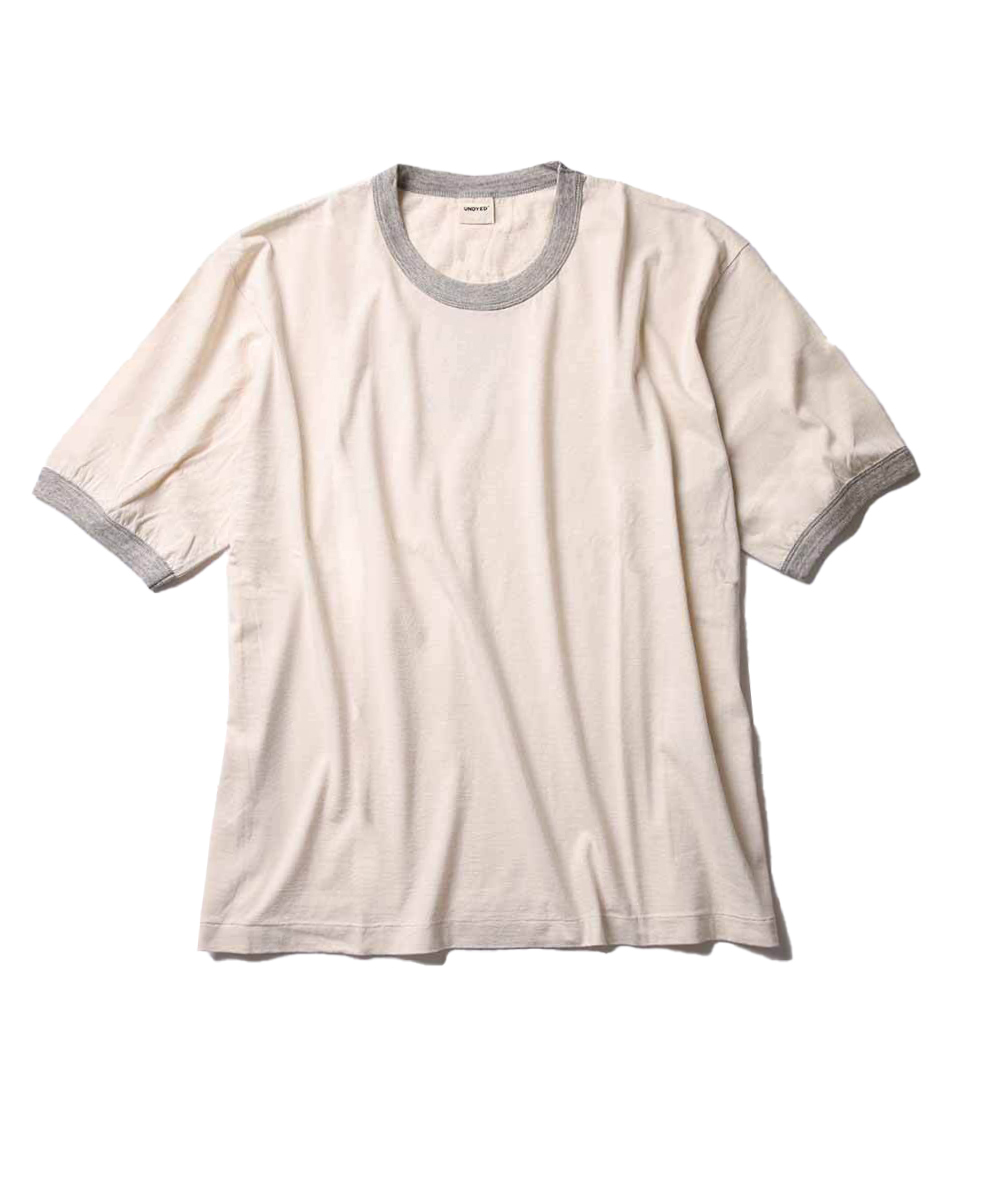 無染色 カリフォルニアオーガニックコットン リンガーTシャツ