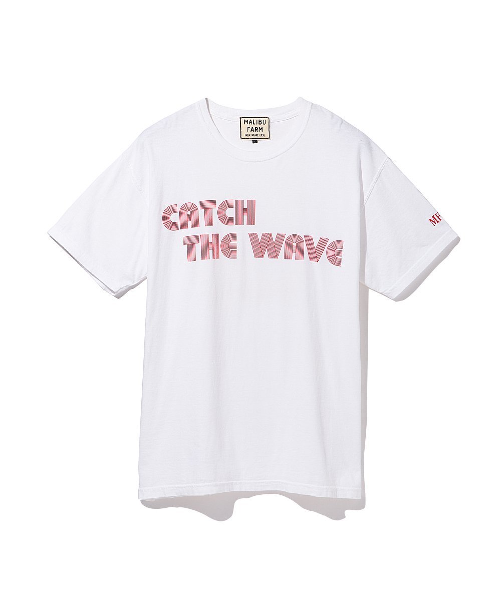 別注限定 CATCH THE WAVE/キャッチ ザ ウェーブ ピグメントダイレタードプリントTシャツ マリブファーム Safari