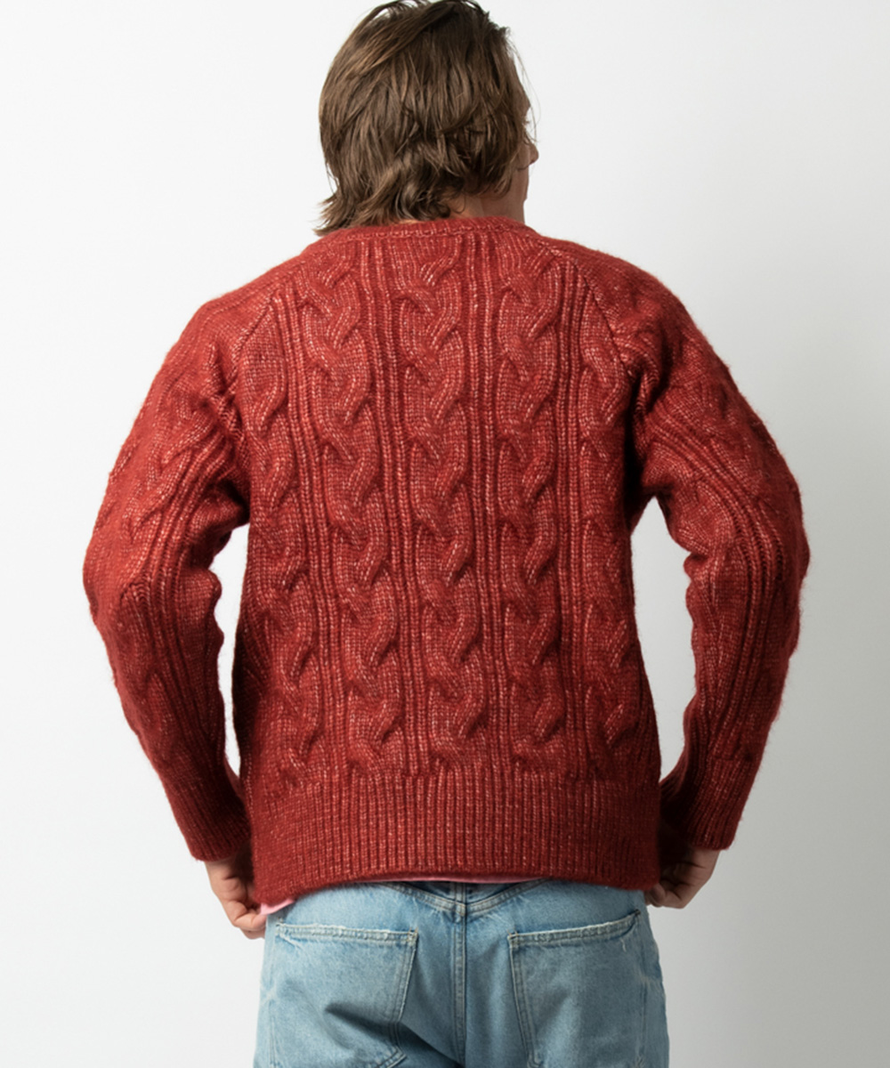 限定 ケーブル編みクルーネックニット | エスティバン アパレル