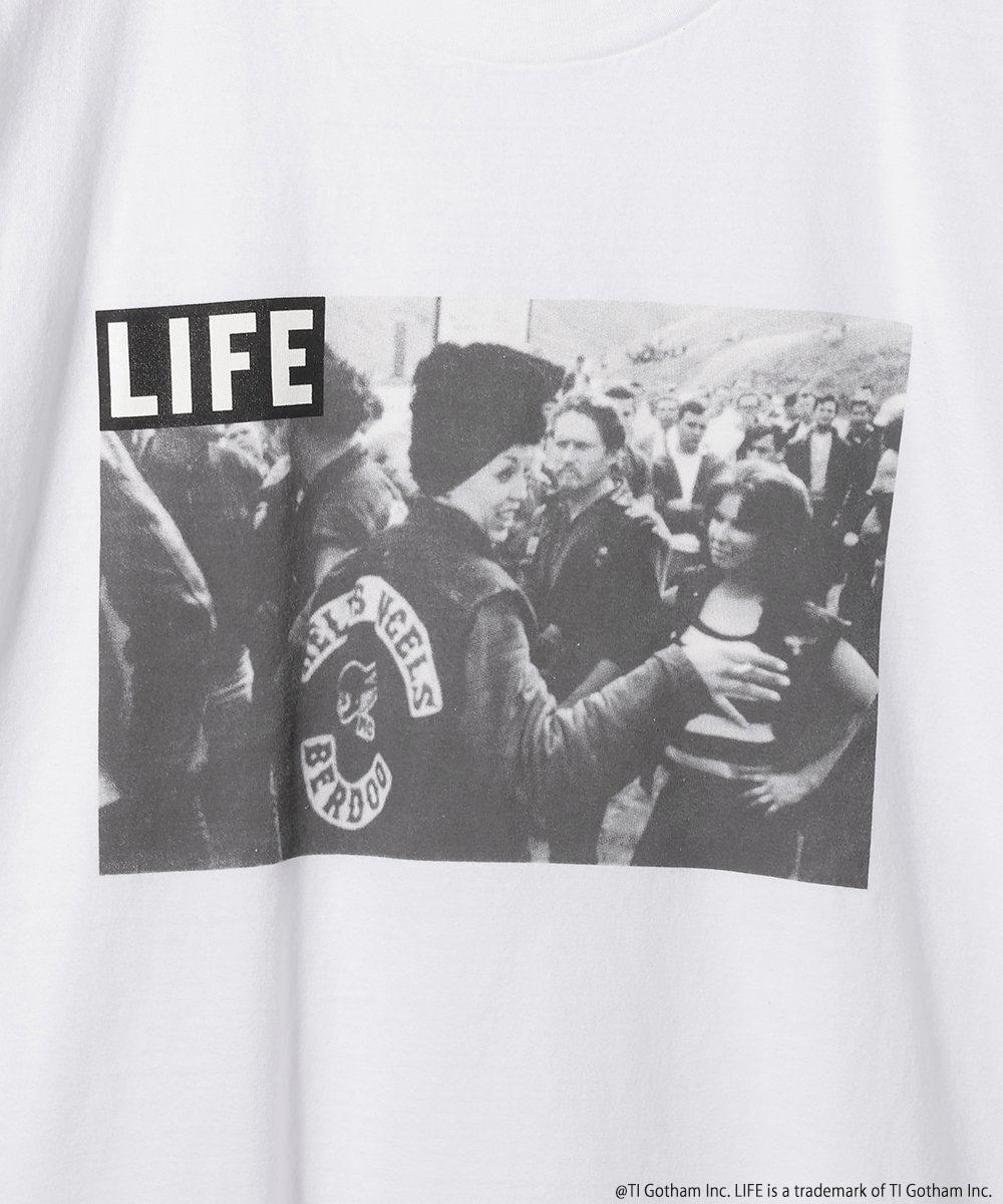 LIFE© Hells AngelsコラボレーションフォトプリントTシャツ