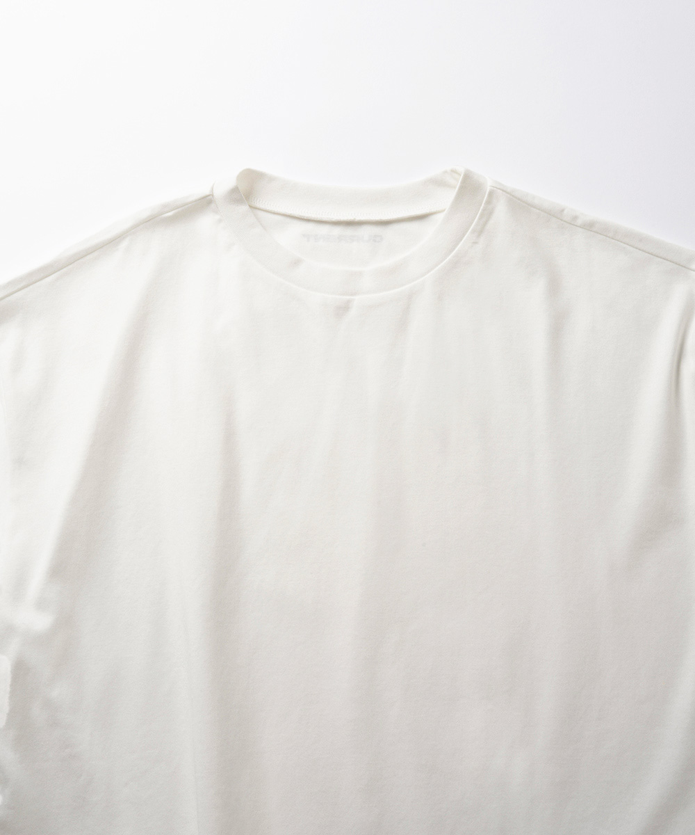 限定 接触冷感シンプル バックロゴ クルーネックTシャツ