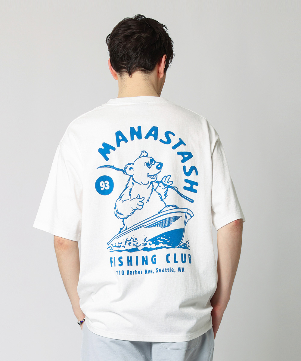 CiTee FISHING CLUB プリントクルーネックTシャツ