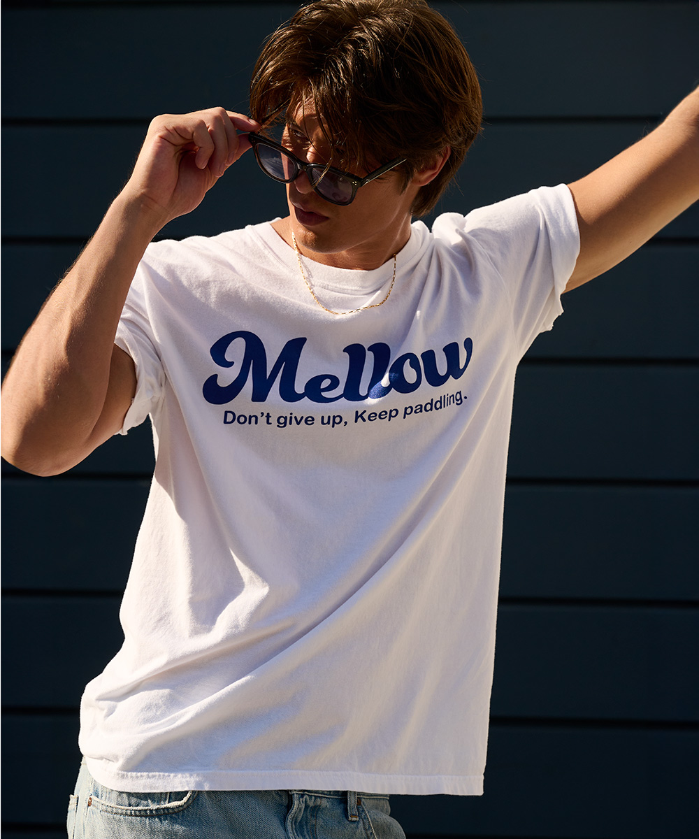 別注限定 Mellow ピグメントダイプリントTシャツ