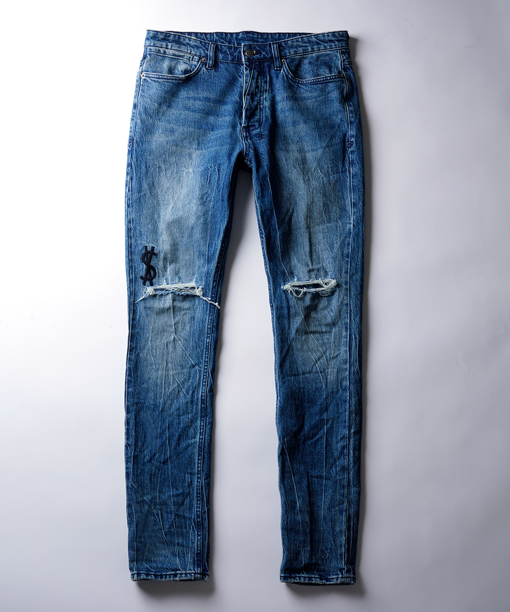 ksubi ニークラッシュ ブリーチ加工 ケツタグ スリムフィット デニムパンツ FOCUS BRAND vol.184 ヌケ感と潮感がほとばしる〈スビ〉の最新デニム3