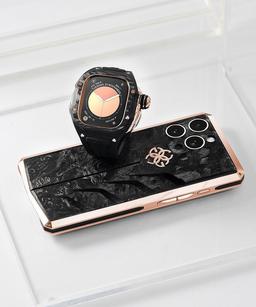 RSCIII ROSE GOLD CARBON 49mm アップルウォッチケース | ゴールデン
