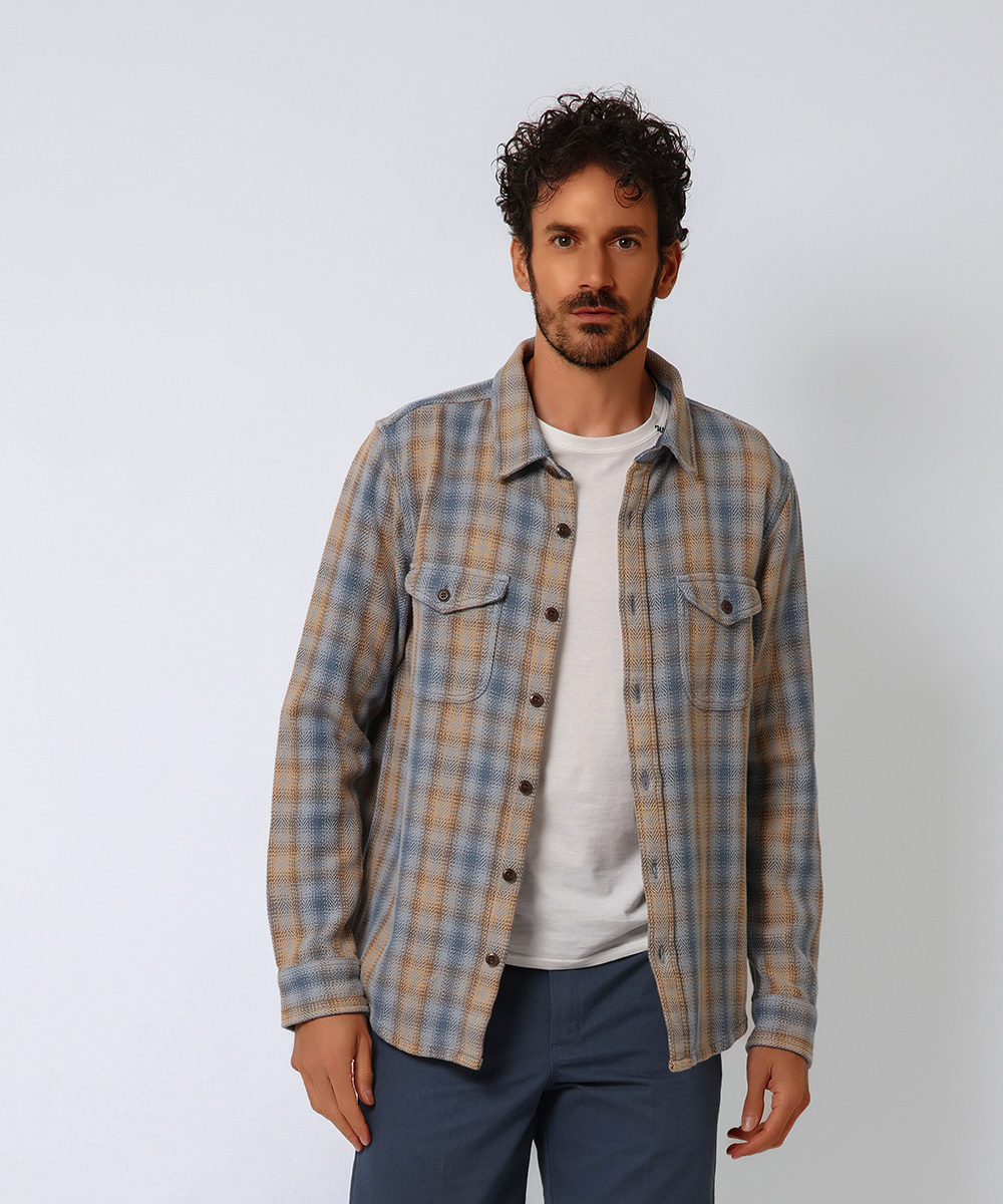 極美品　OUTERKNOWN ネルシャツ　ブランケットシャツ　チェック　M チェックシャツ | アウターノウン | Safari Lounge