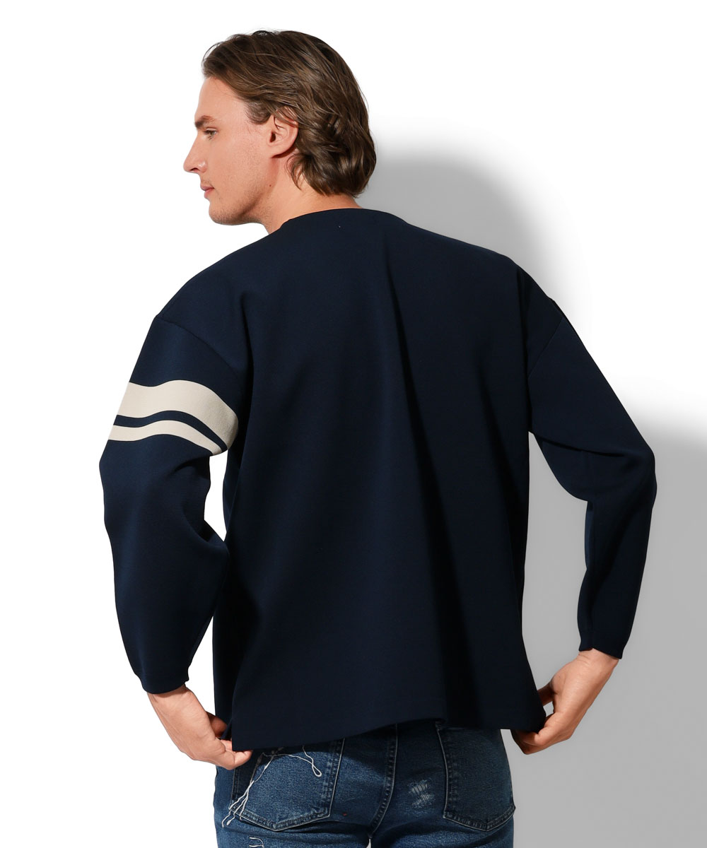 ウォッシャブル キーネックニット