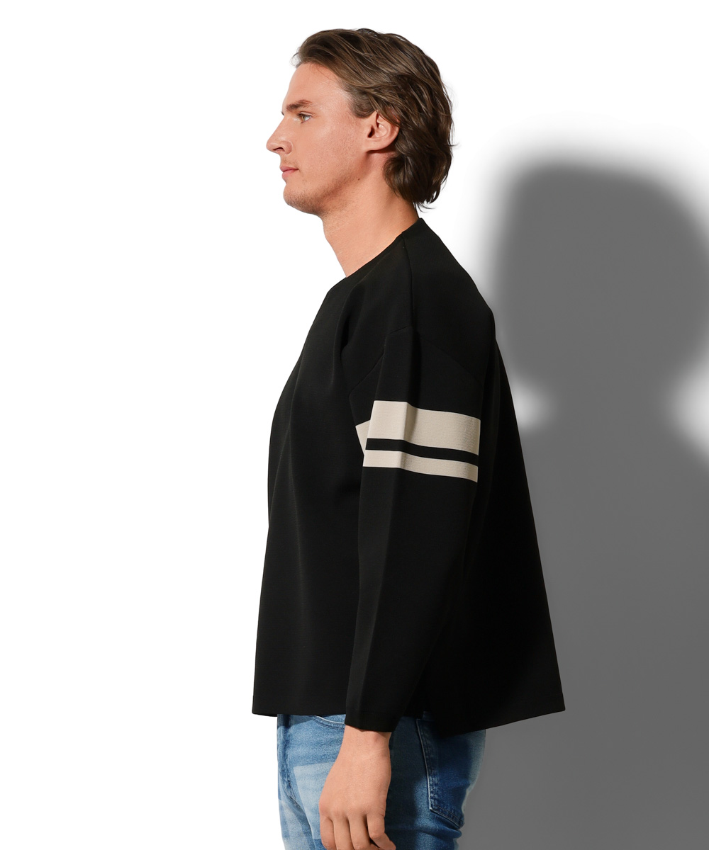 ウォッシャブル キーネックニット