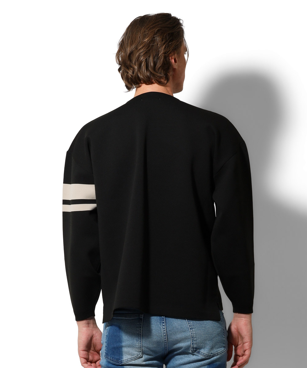 ウォッシャブル キーネックニット