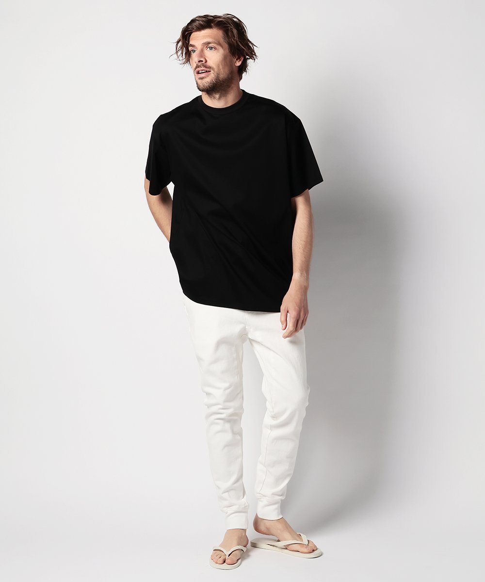 限定 接触冷感シンプル バックロゴ クルーネックTシャツ
