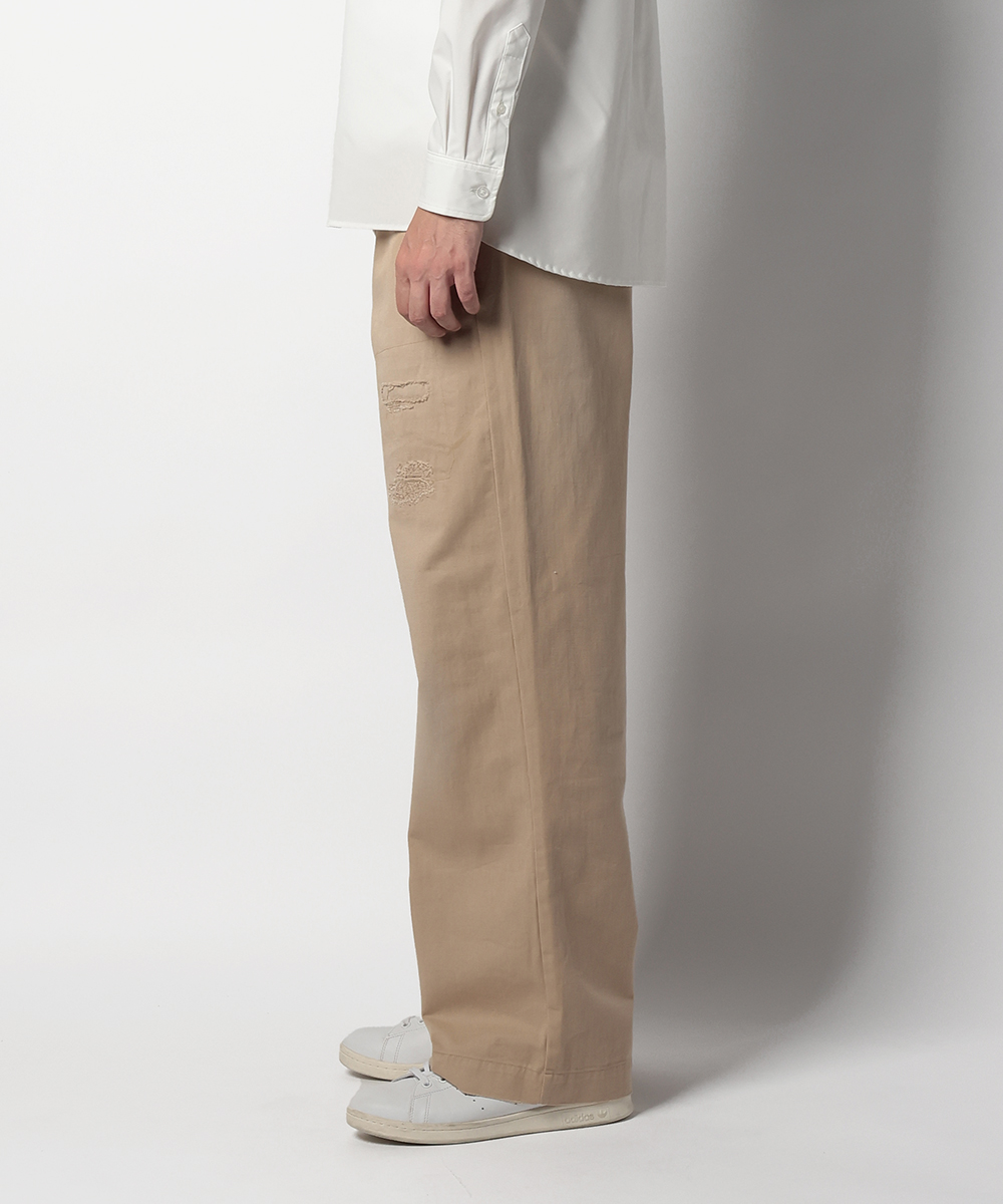 ビッグフィット リペア加工 チノパンツ