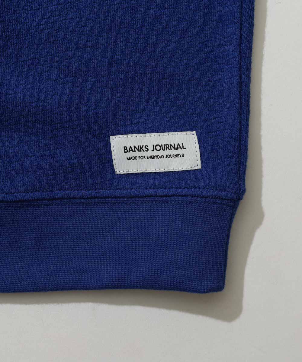 別注限定 ロゴ刺繍パイルクルーネックロンT
