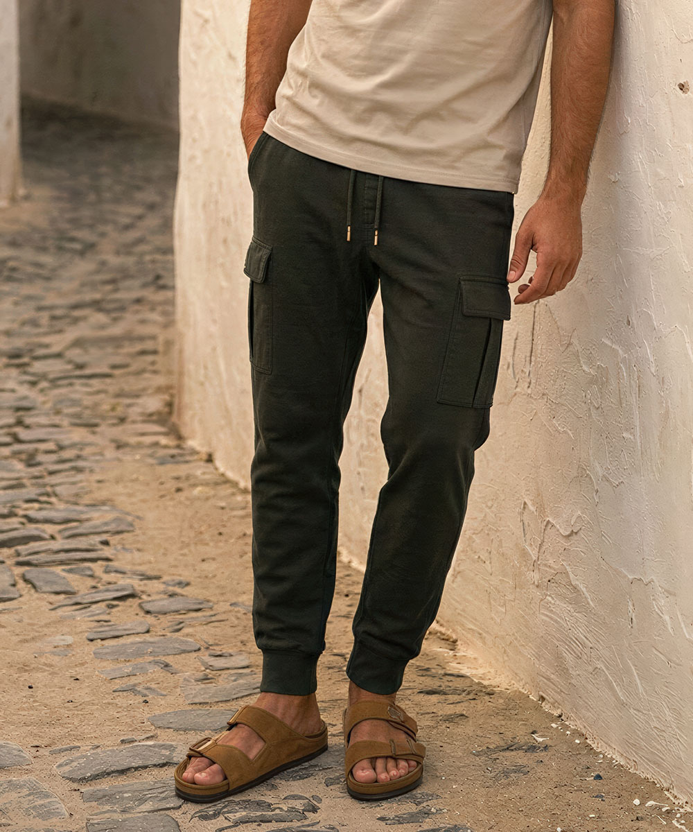 限定 カーゴリブイージーパンツ