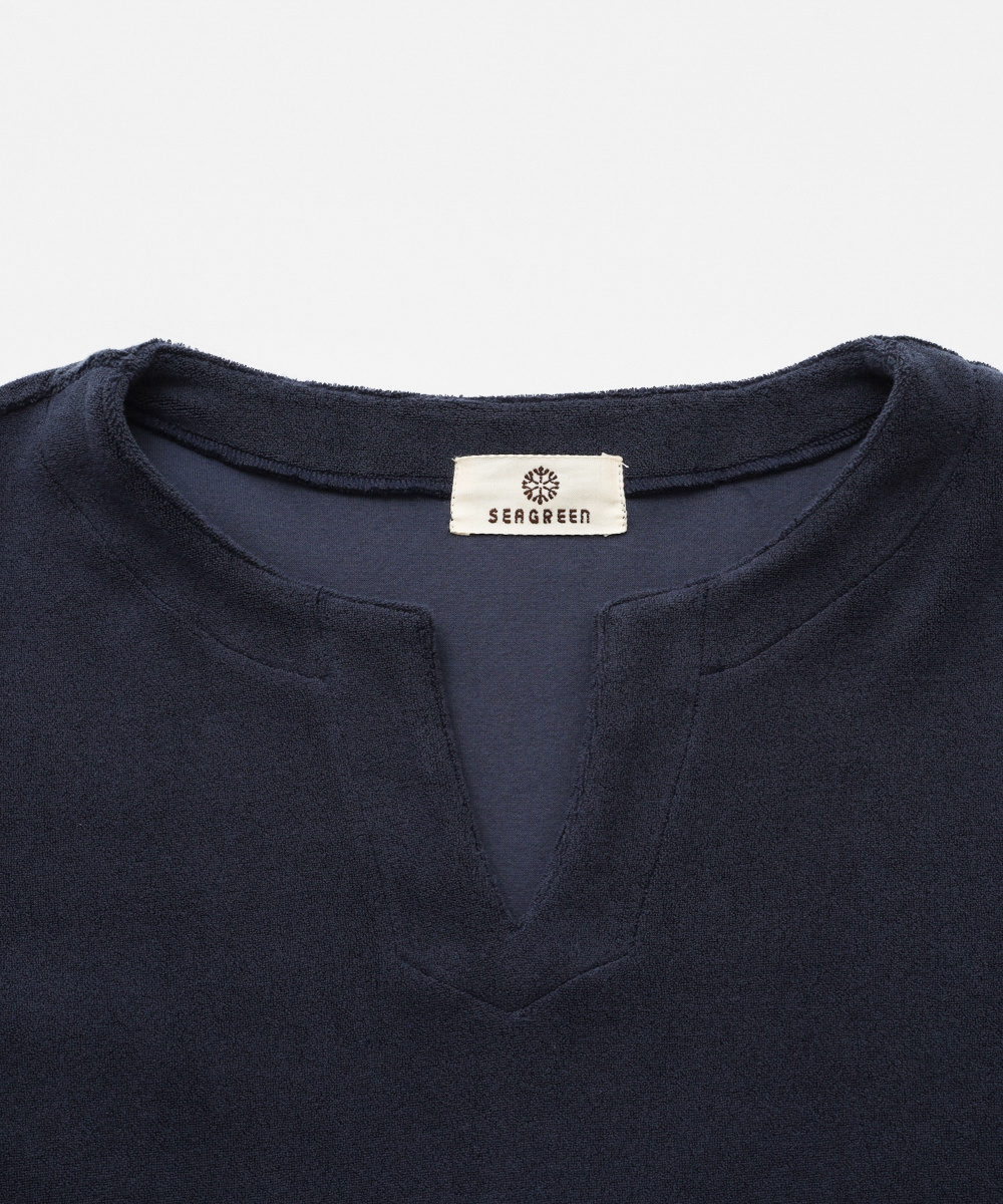 別注限定 パイルキーネックTシャツ | シーグリーン | Safari Lounge