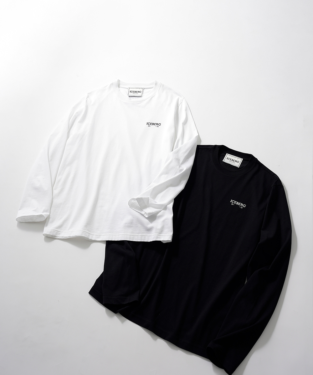 定価3万円 ICEBERG アイスバーグ プルオーバーシャツ 特別先行販売】イタリアブランド〈アイスバーグ〉のロゴ長袖T