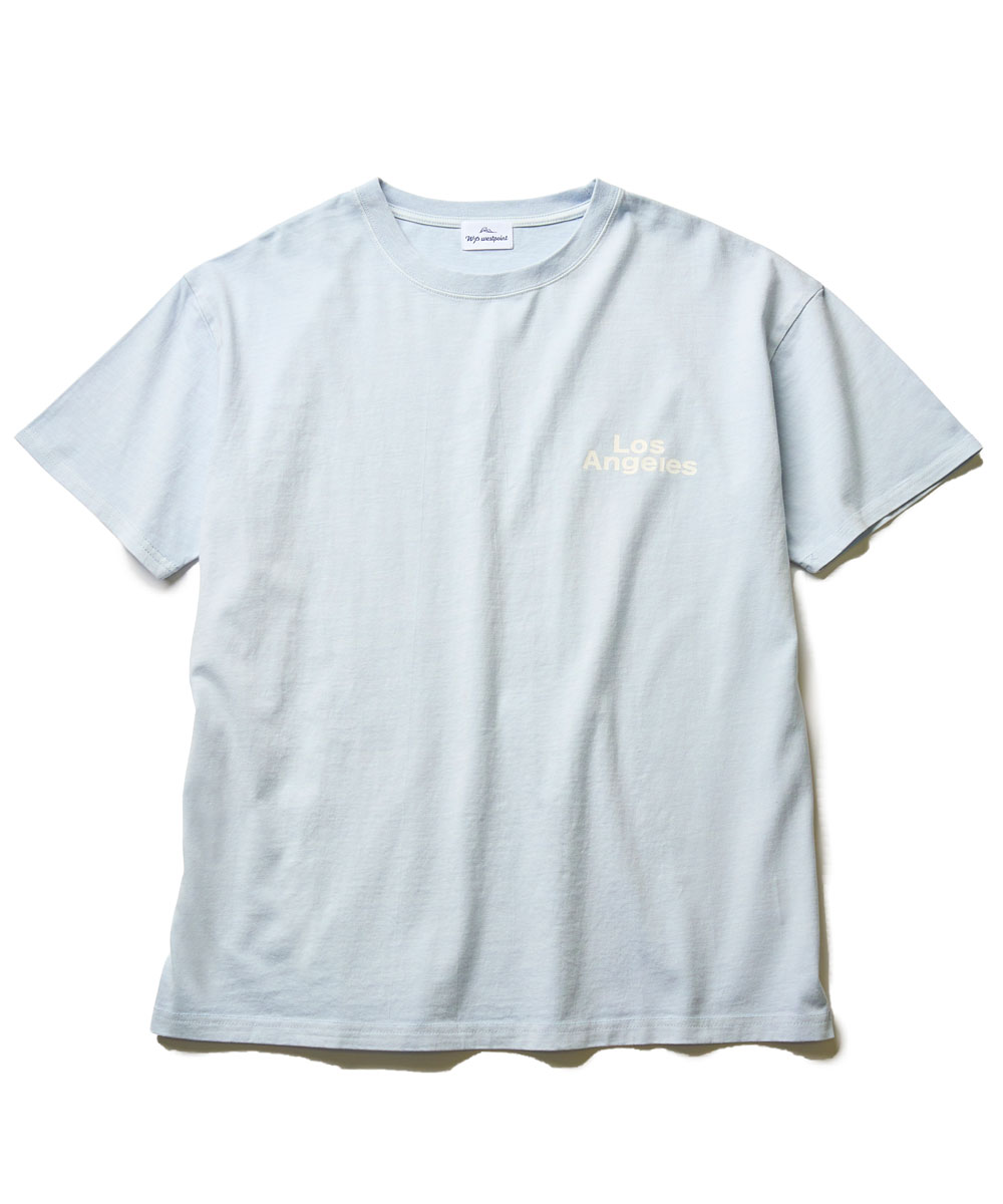 限定 LOS ANGELESプリント ロゴクルーネックTシャツ