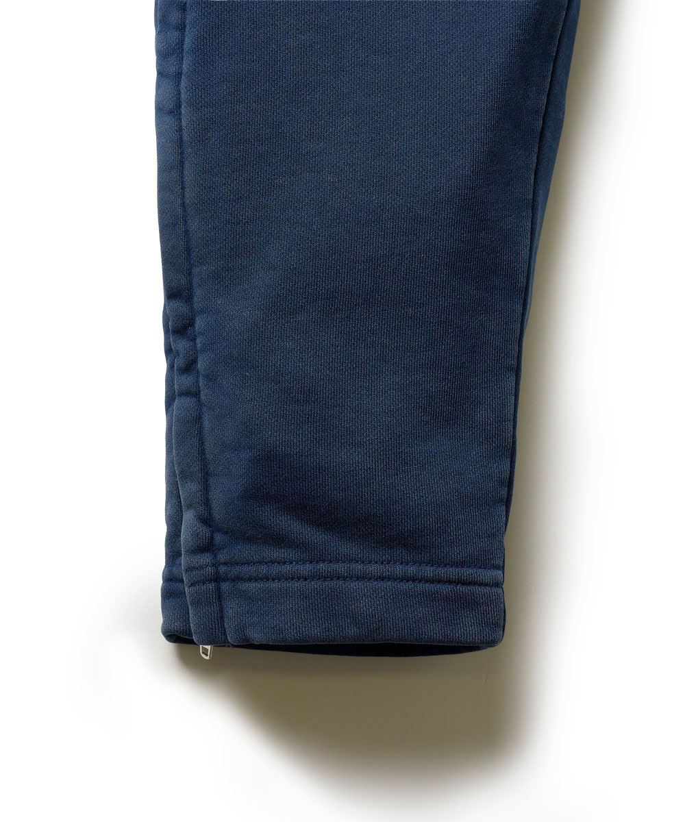 限定 テイパード 裾ジップ スウェット イージーパンツ