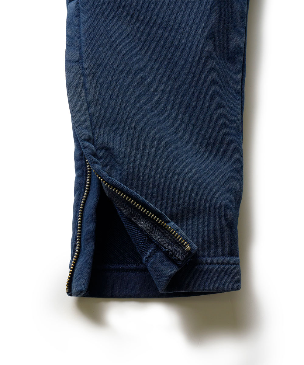 限定 テイパード 裾ジップ スウェット イージーパンツ