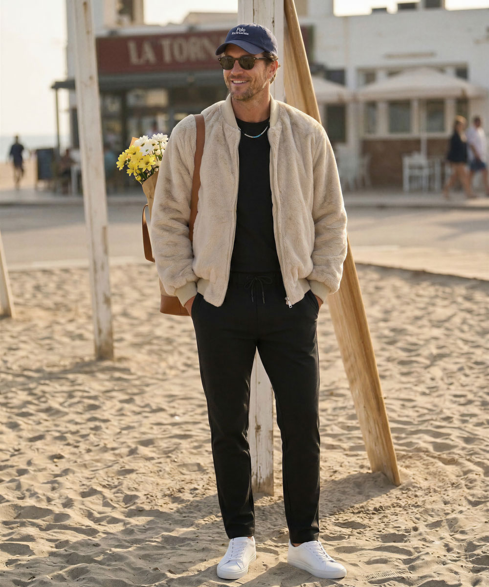 フェイクファー ボンバージャケット