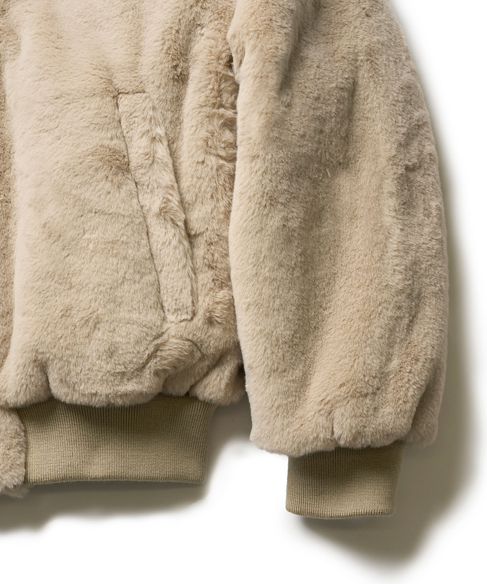 フェイクファー ボンバージャケット