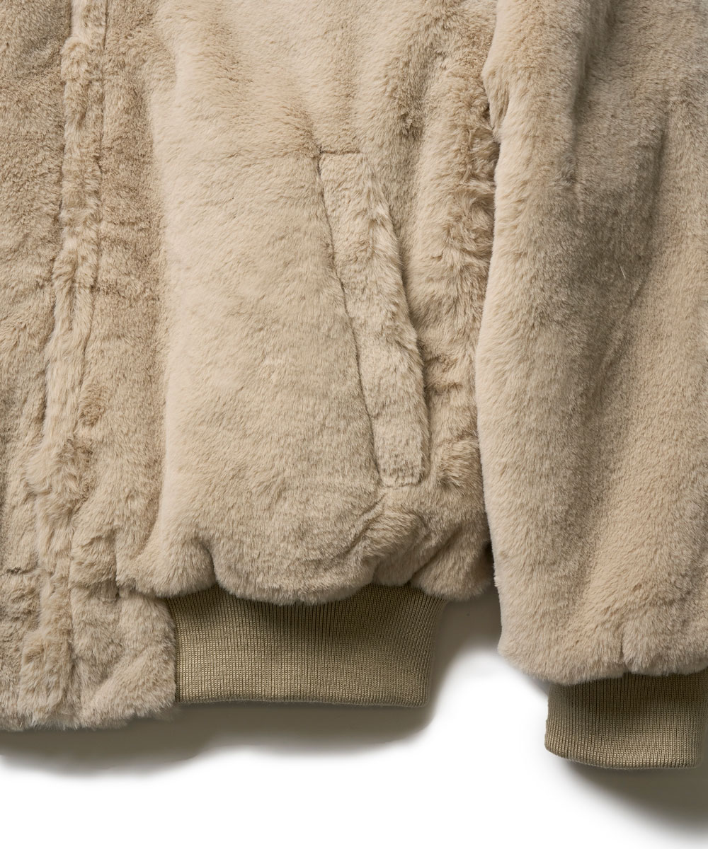 フェイクファー ボンバージャケット