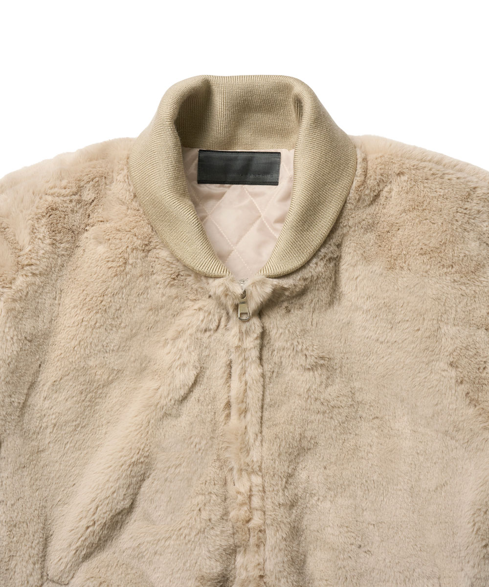 フェイクファー ボンバージャケット