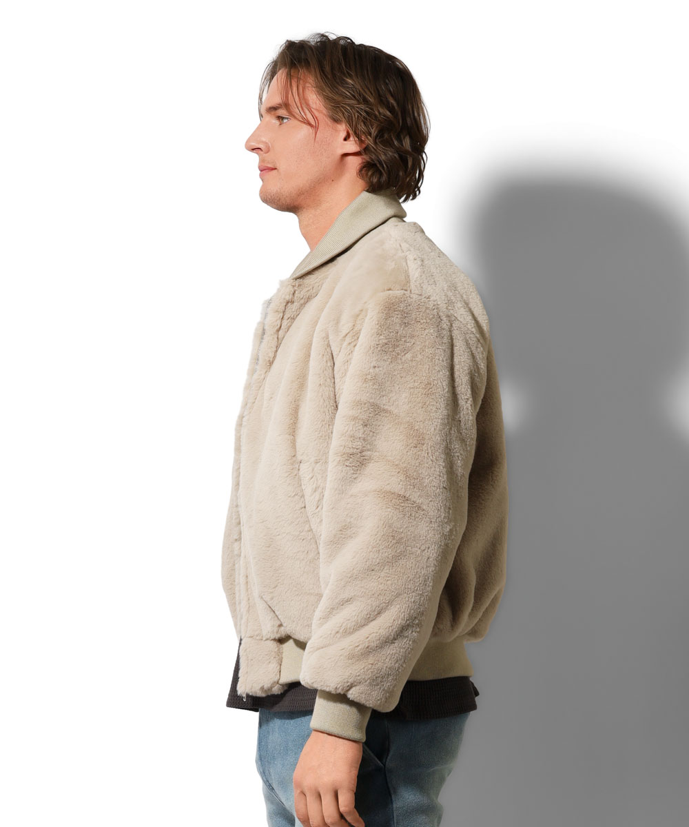 フェイクファー ボンバージャケット