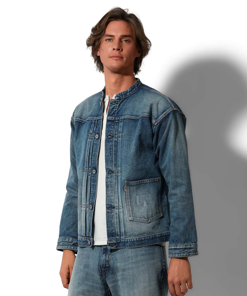 バンドカラー トラッカージャケット