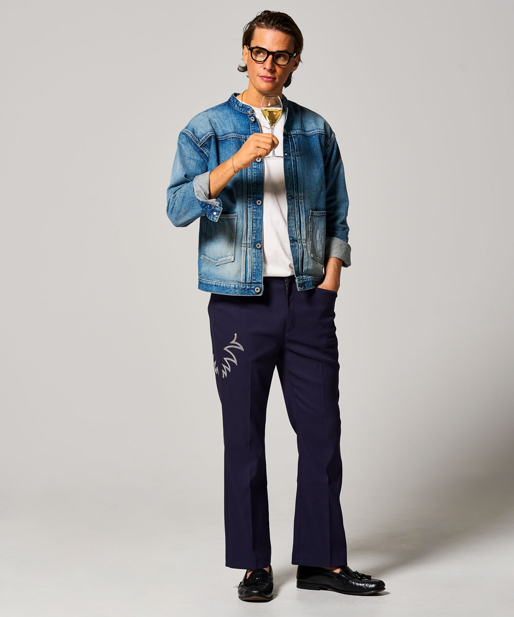 バンドカラー トラッカージャケット