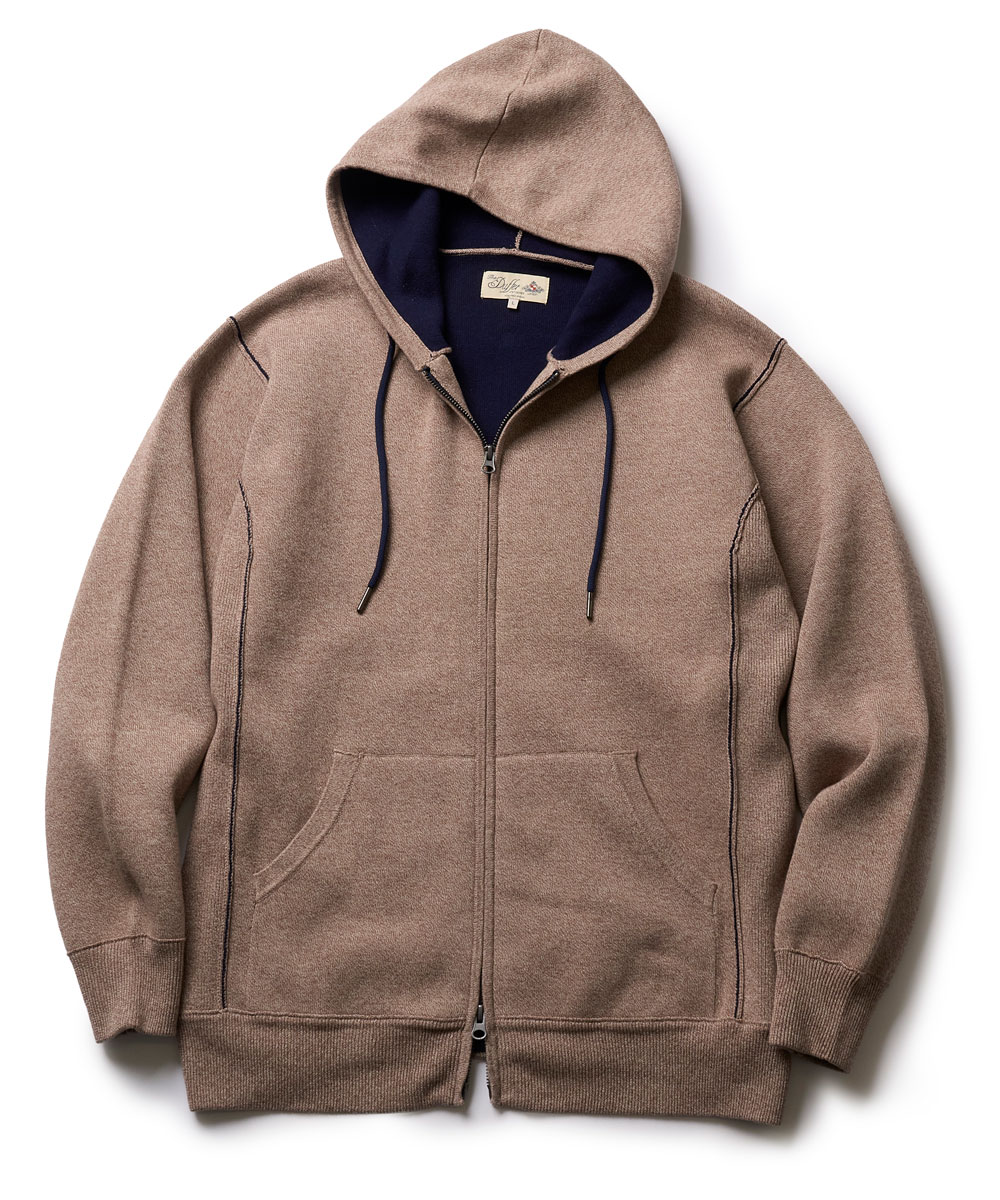 ダブルフェイスニットパーカ