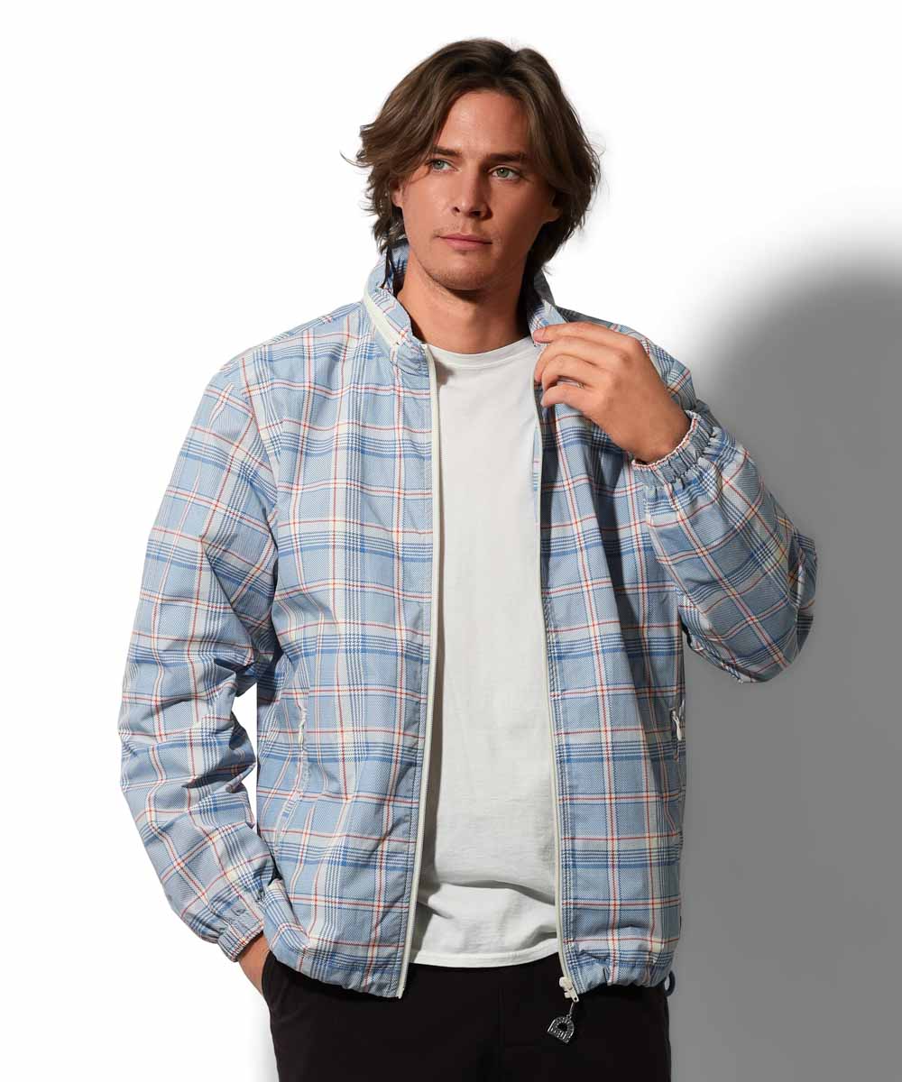 チェック柄 ウインドブレーカー