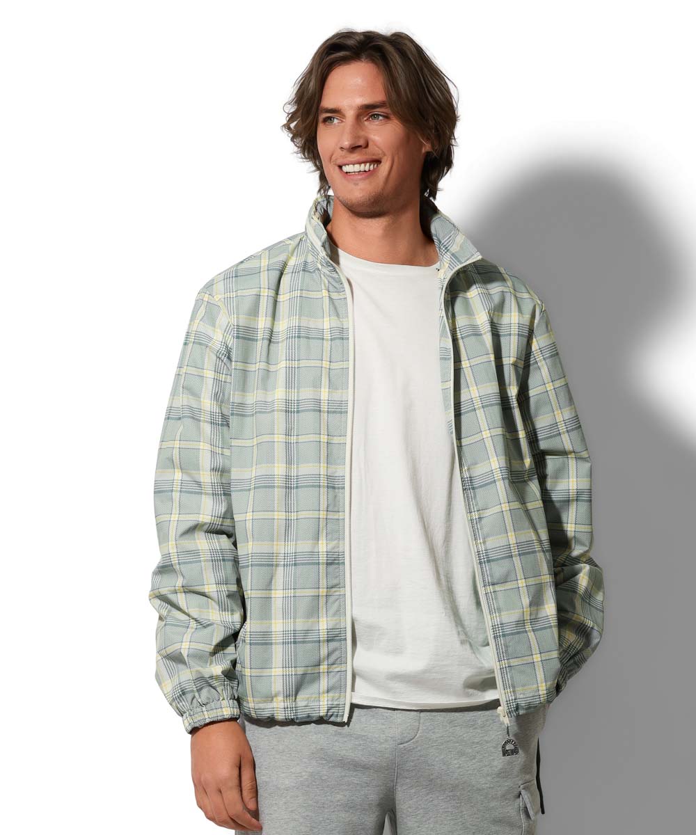 チェック柄 ウインドブレーカー