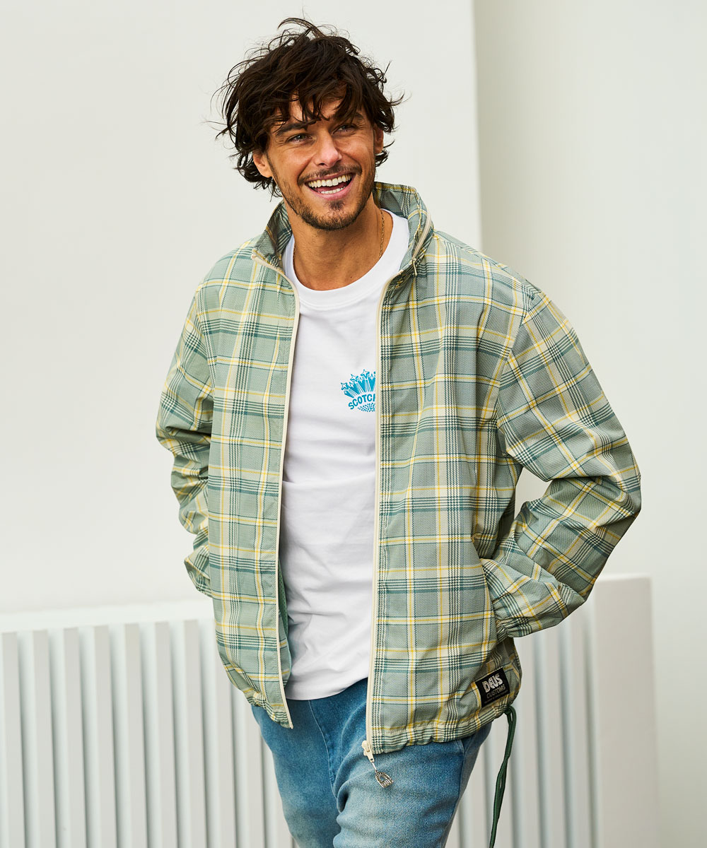 チェック柄 ウインドブレーカー