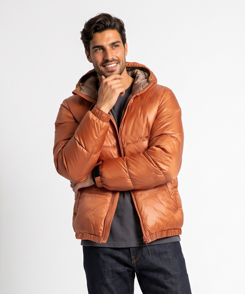 NANGA×DUFFER リップストップ シャイニーダウンフーディジャケット