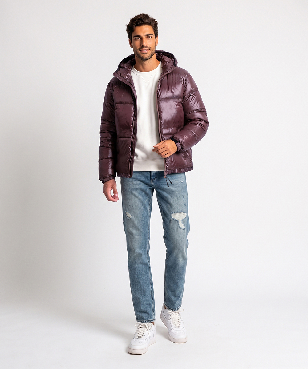 NANGA×DUFFER リップストップ シャイニーダウンフーディジャケット