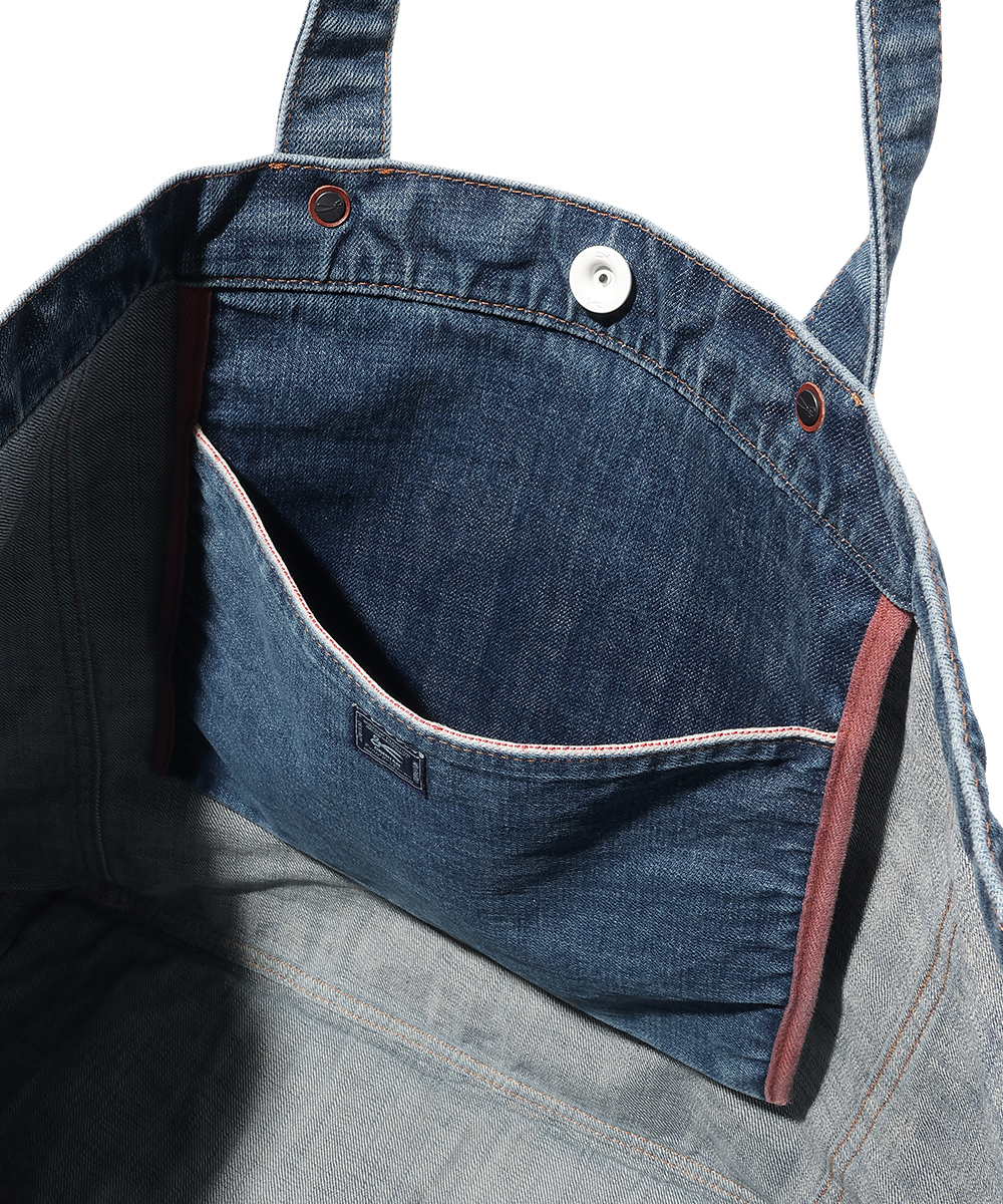 ウォッシュデニム トートバッグ