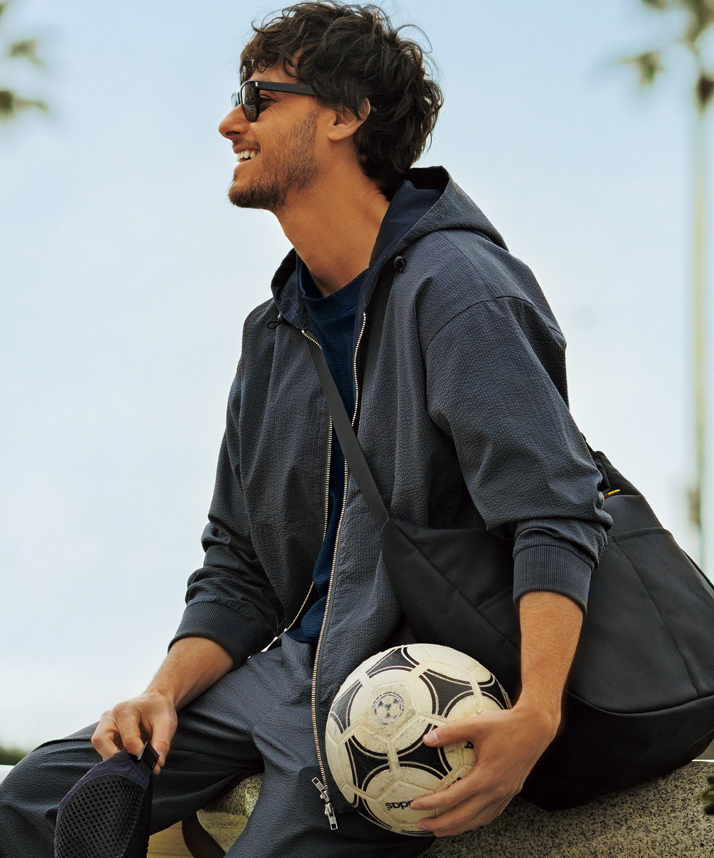 クールマックスシアサッカー セットアップパーカ