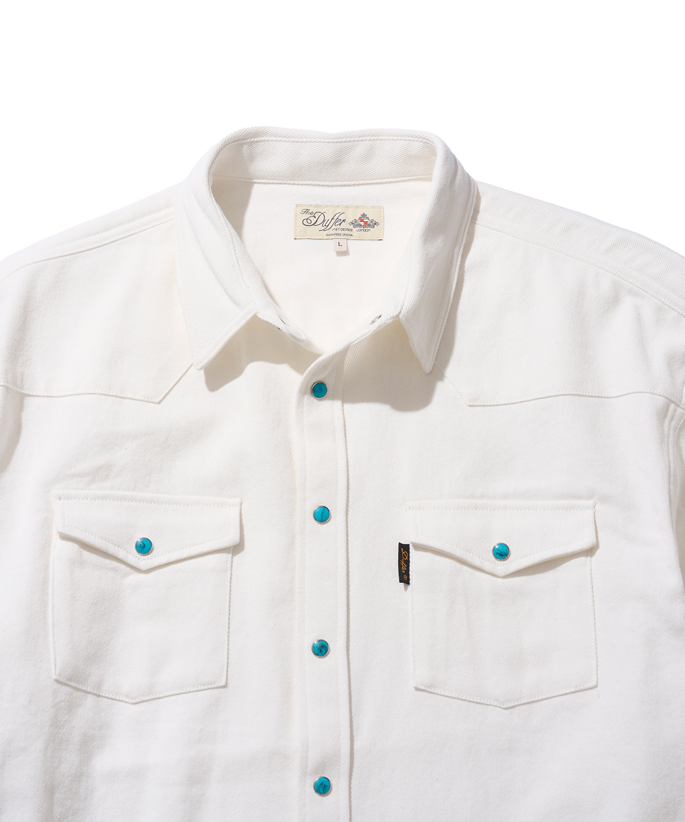 ホワイト ウエスタンシャツ