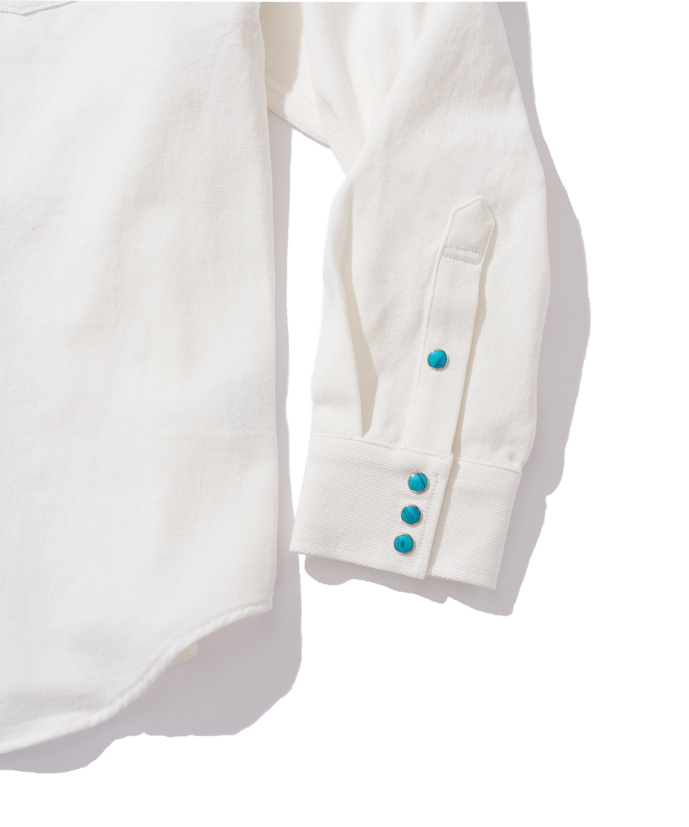 ホワイト ウエスタンシャツ