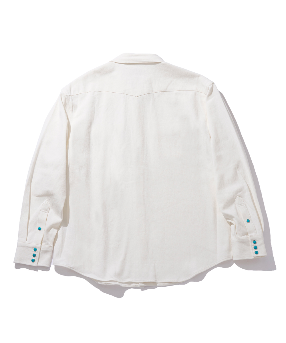 ホワイト ウエスタンシャツ