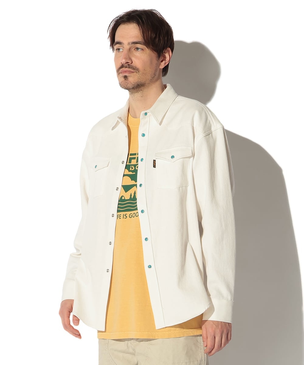 ホワイト ウエスタンシャツ