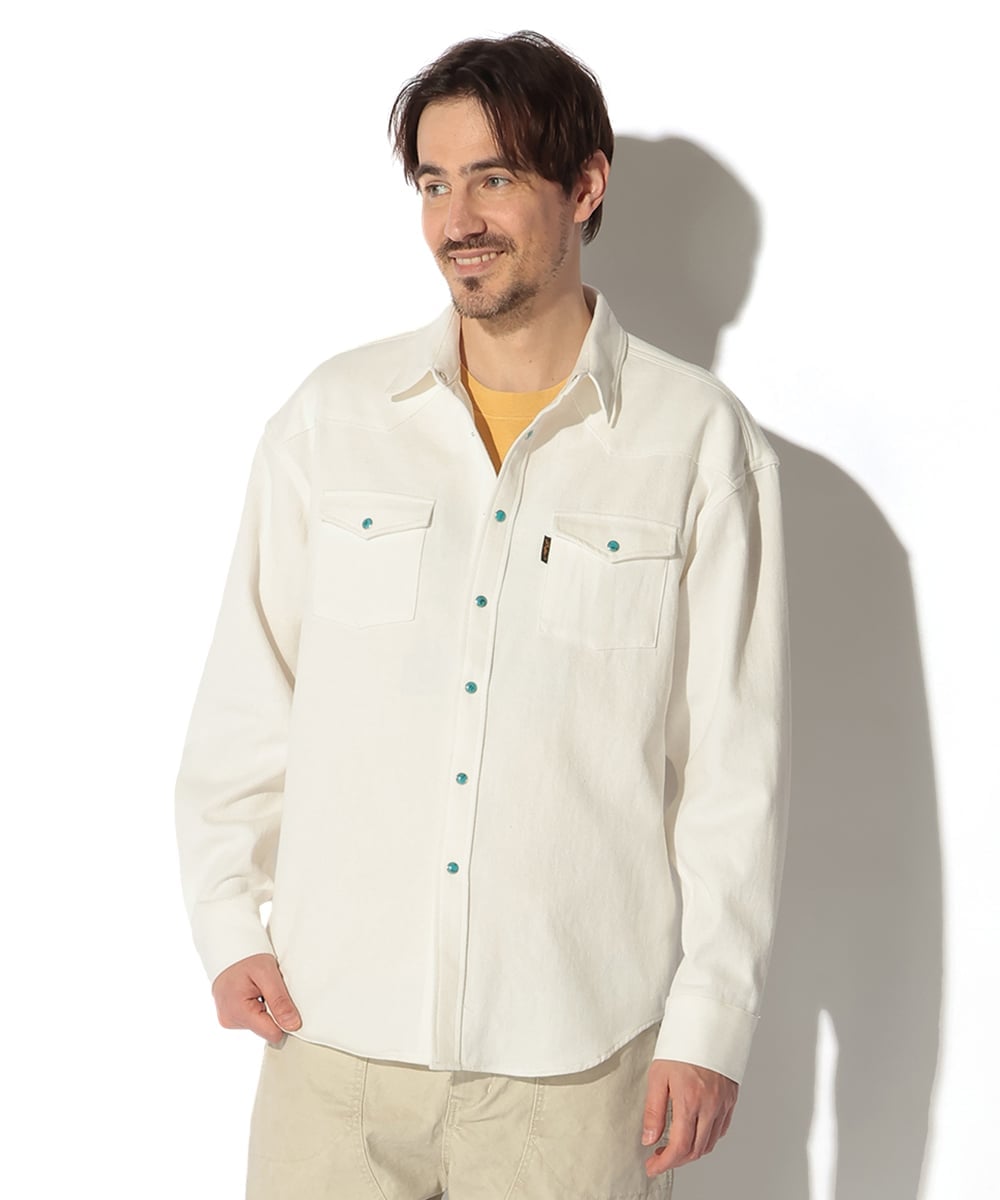 ホワイト ウエスタンシャツ